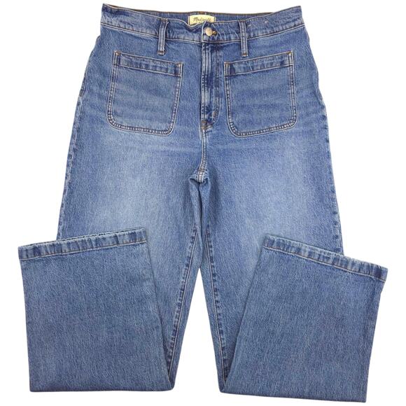 Madewell Jeans Womens 31 Tall Blue The Perfect Vintage Wide Leg Patch Pockets - Picture 2 of 13